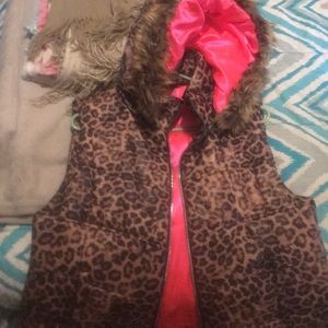 Juicy couture leopard print vest